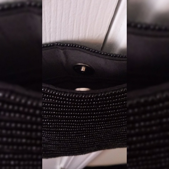 Cute GAP Black Sequins Formal Fancy Wrist Purse - Picture 6 of 8